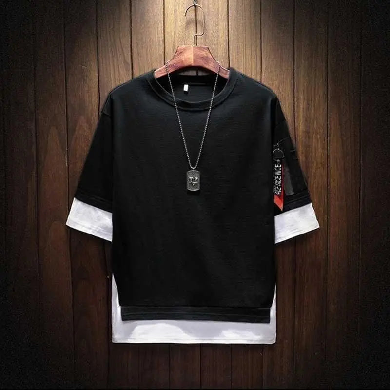 Men’s Cotton Blend Solid Half Sleeves Oversized T-Shirt