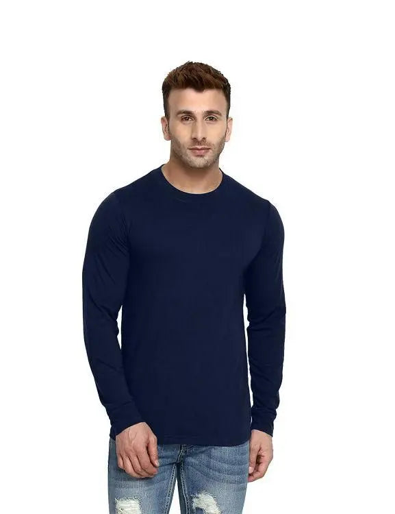 Men’s Stylish Cotton Solid Full Sleeves T-Shirt