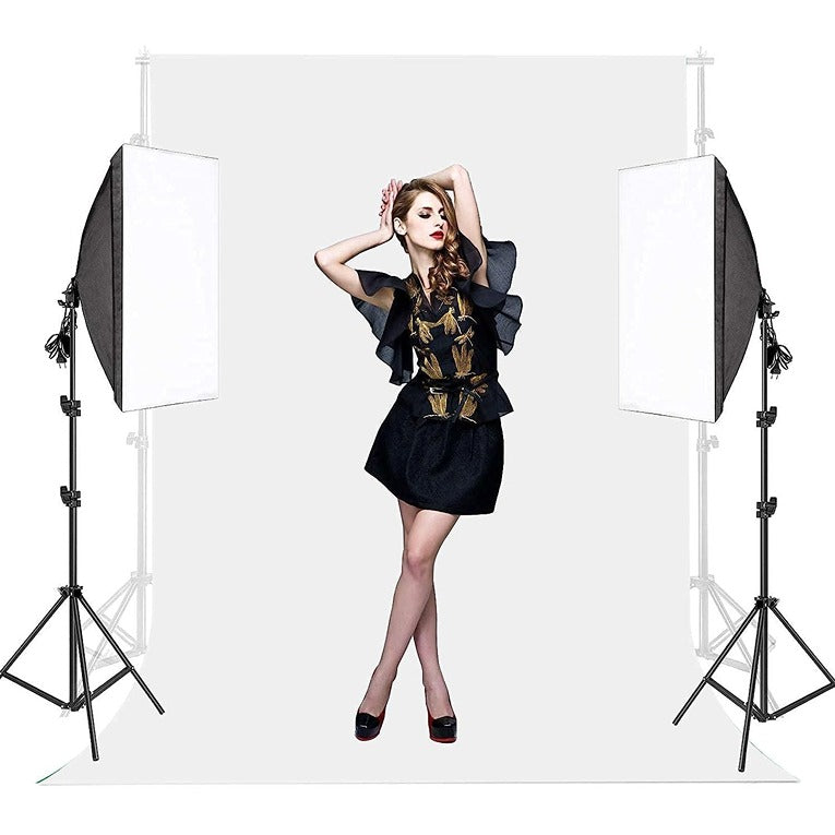 8 x 10 ft White Screen Backdrop Background for Photography Video Studio (Stand NOT Included) (CLS-2391075)
