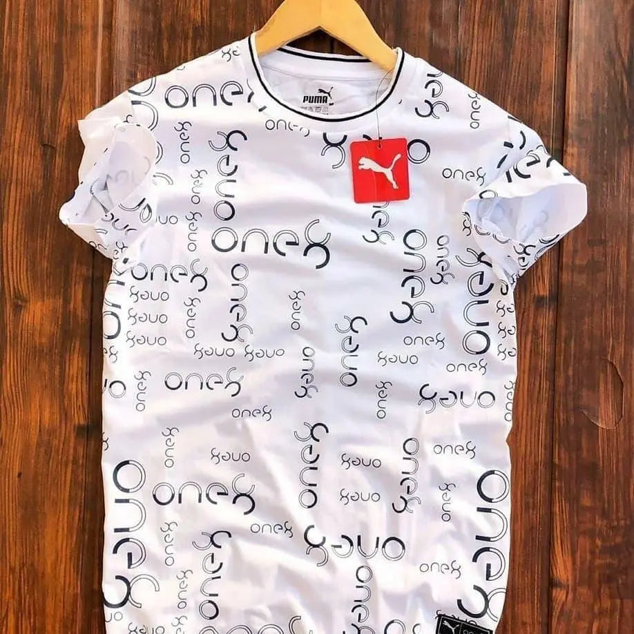 Men’s Polyester Printed Half Sleeves Round Neck T-Shirt