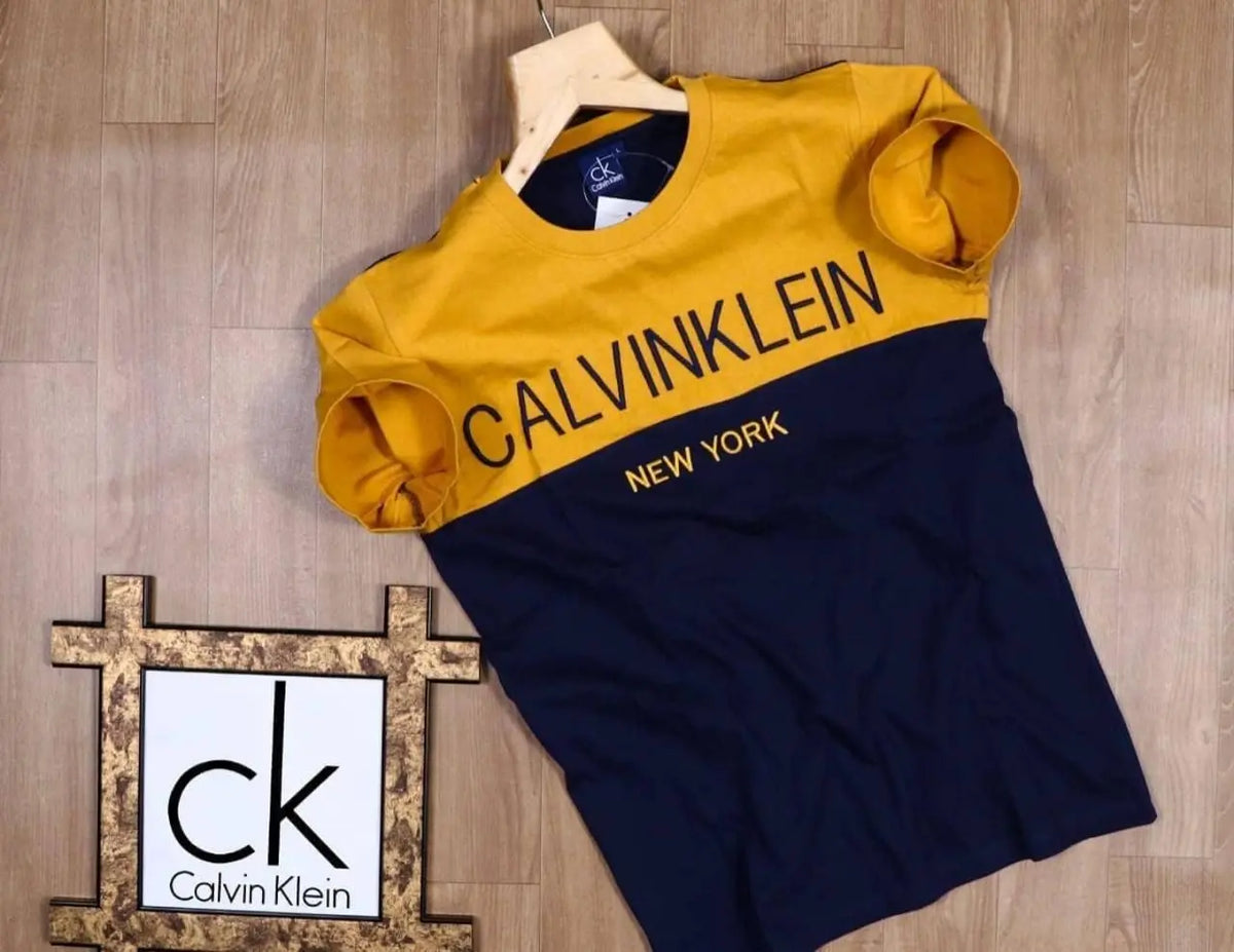 Men’s Printed Blue Round Neck T-shirt
