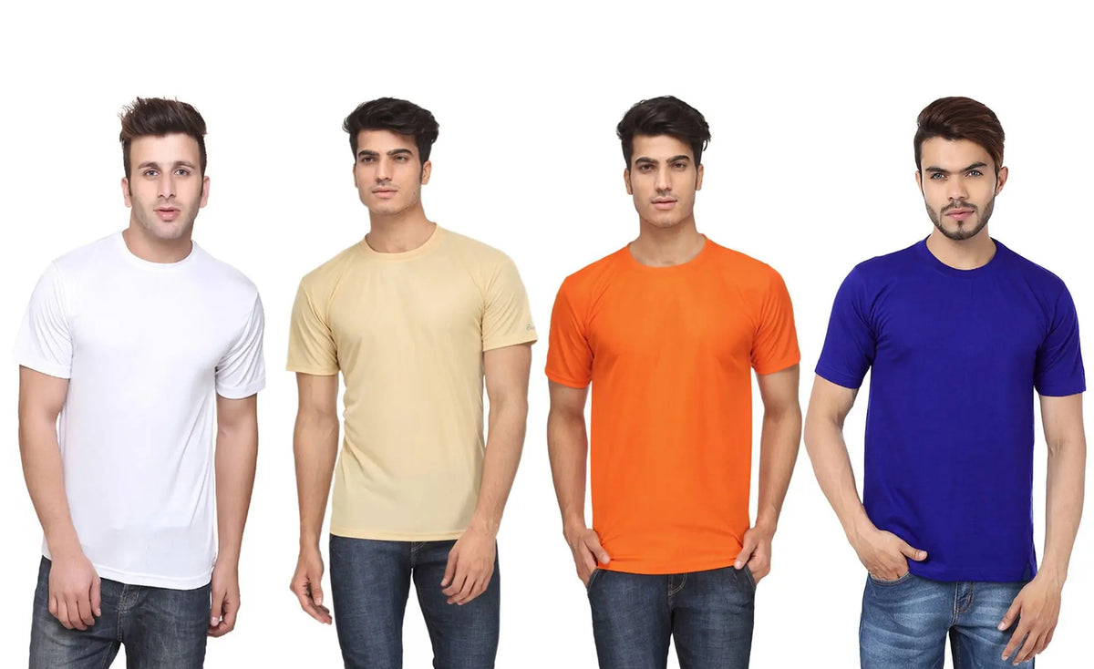 Men’s DRI – FIT Round Neck T-shirt (Pack of 4)