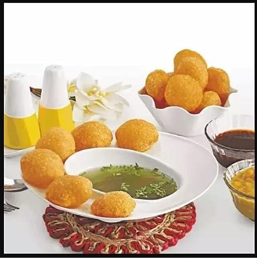 Pack of 4 Panipuri / Gol-Gappa Serving Plates – Food Grade Plastic