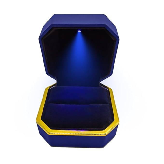 LED Ring Box with Light | Luxury Jewelry Gift Box for Proposal (Only Box)