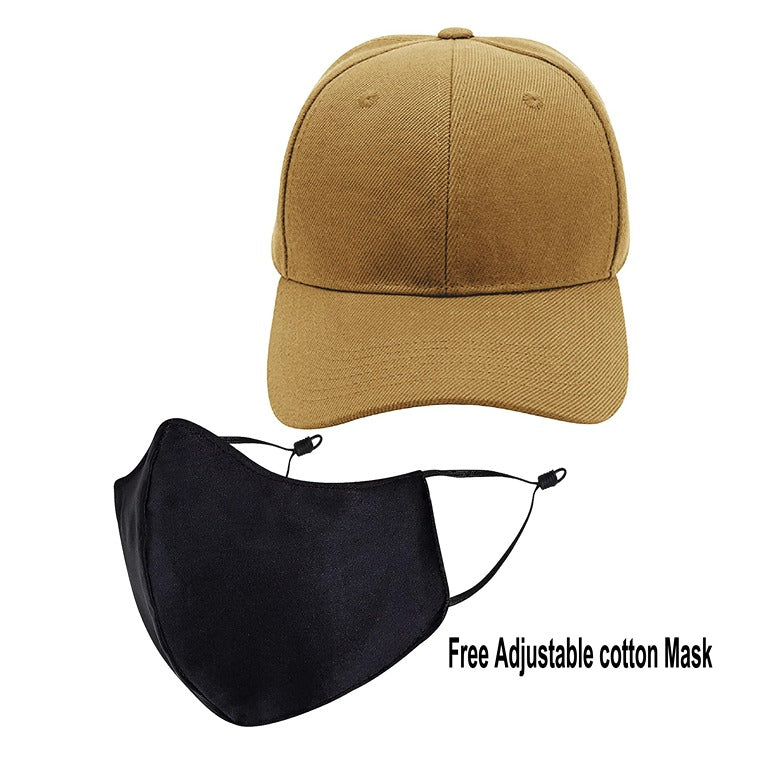Plain Printed Unisex Cap – Brown (KK-2263534)