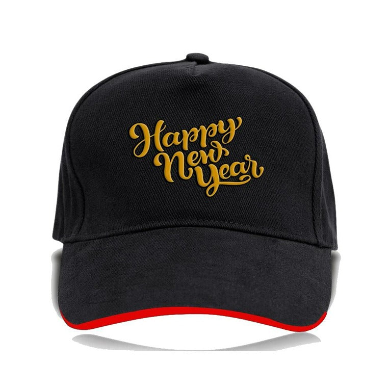Plain Unisex Happy New Year Cap – Black (KK-2263477)