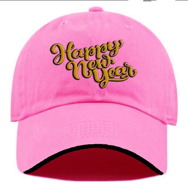 Plain Unisex Happy New Year Cap – Pink (KK-2263481)