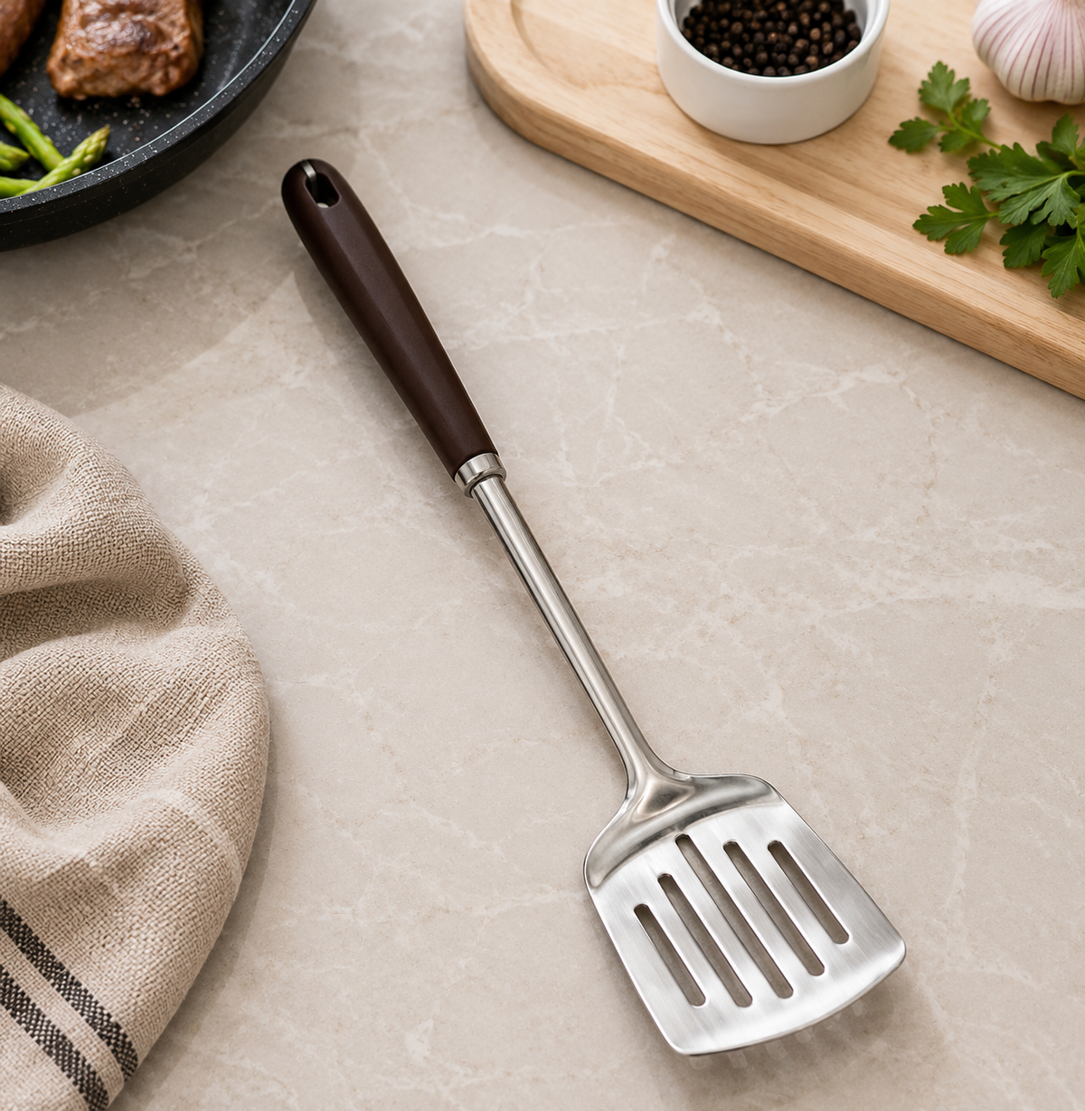 Heat-Resistant Stainless Steel Spatula