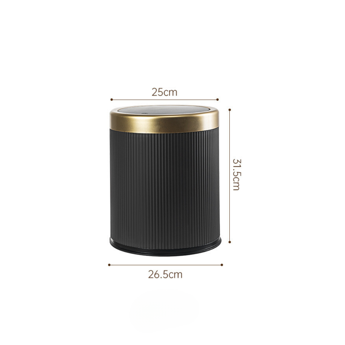 Modern Flip-Top Trash Can with Lid(14L)