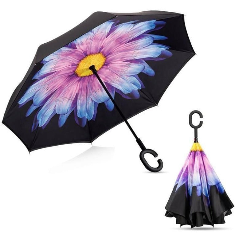 Double Layer Strong waterproof Umbrella with C- Shape Handle (CLS-2332479)