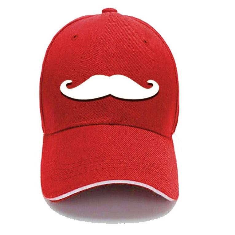 Plain Unisex Moustache Cap – Red (KK-2263504)