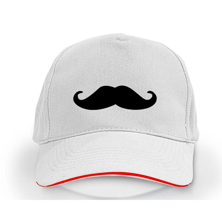 Plain Unisex Moustache Cap – White (KK-2263501)