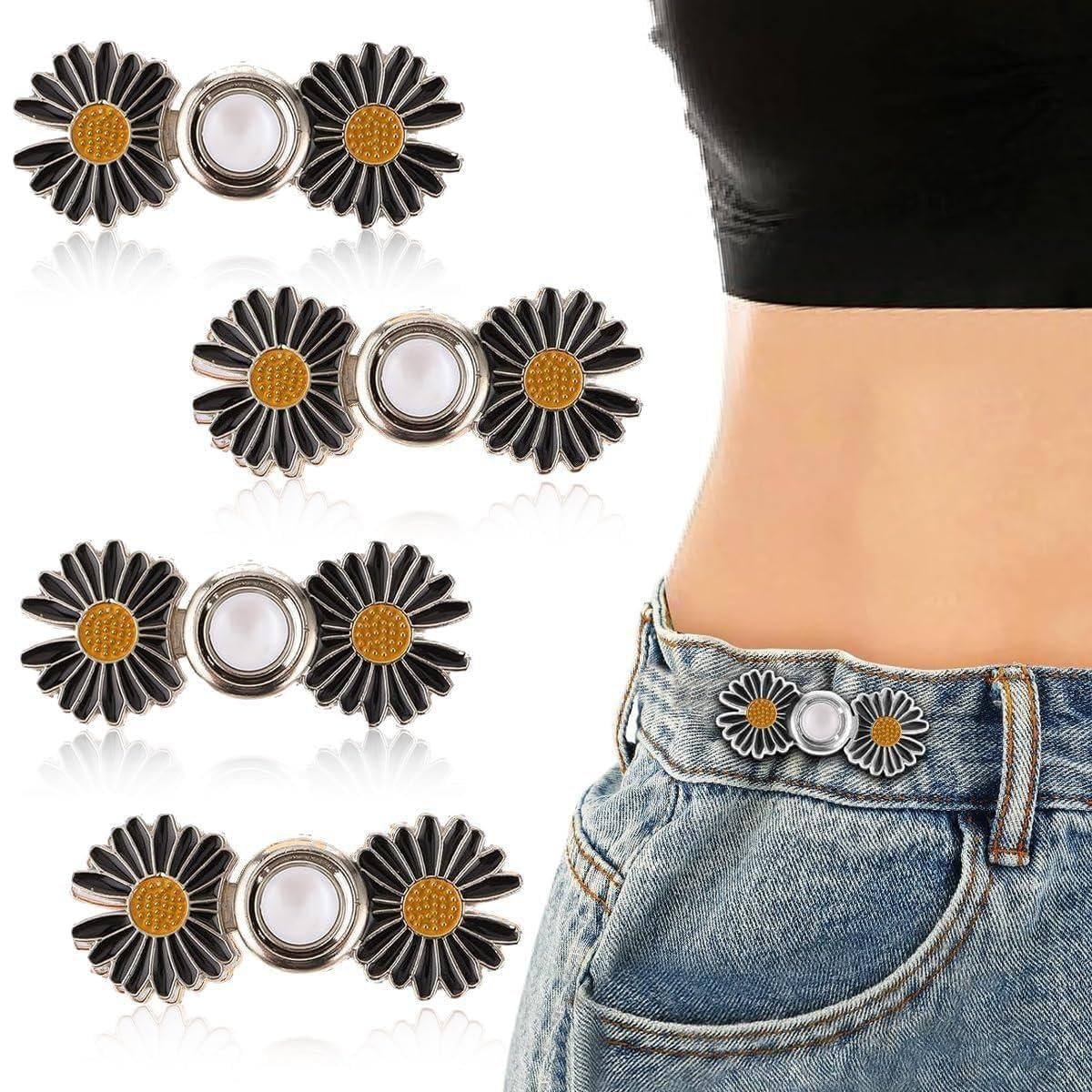 4 Pack Black Snap Jeans Buttons – Rust-Resistant Replacement Buttons for Denim