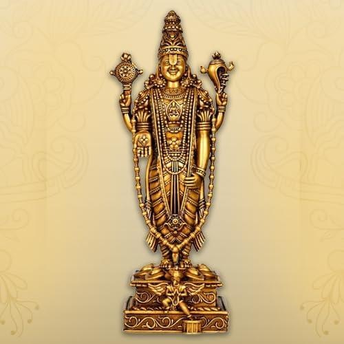 Lord Tirupati Balaji Shri Venkateshwara Swami Idol for Home Decor Office Decor Gift Item (8CM)
