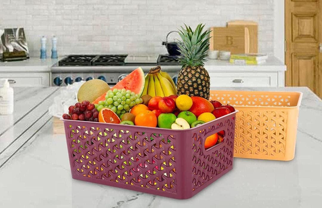 Set of 3 Multipurpose Storage Baskets with Lids