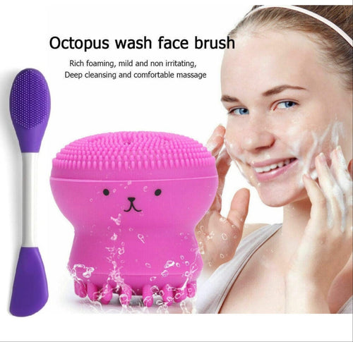 2-Piece Silicone Octopus Face Brush & Mask Applicator Set