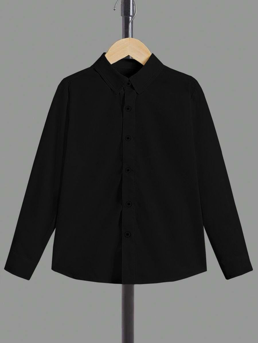 Froquiliz Boys Classic Black Full Sleeve Shirt