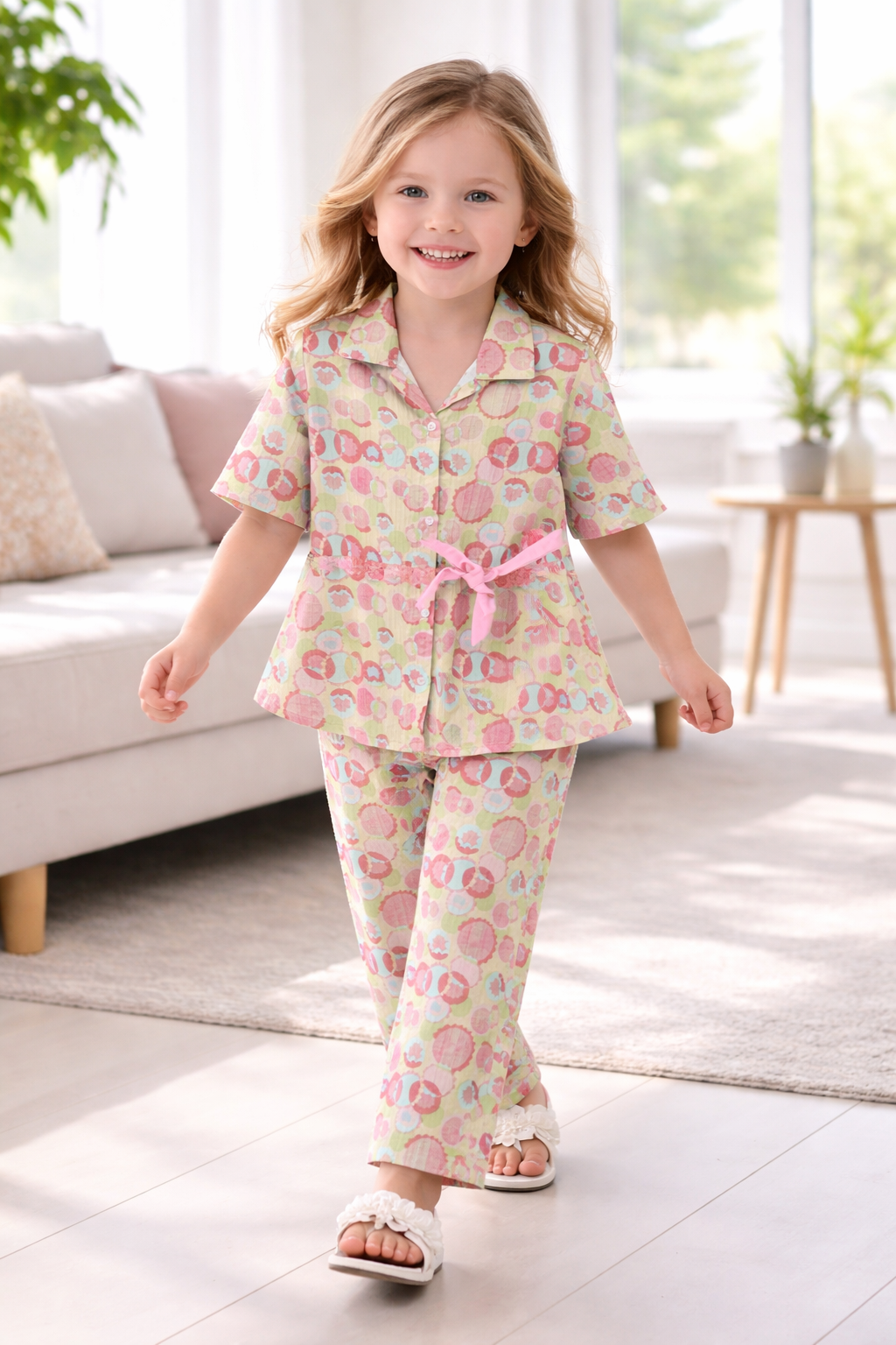 Candy Bloom Printed Co-Ord Set for Girls