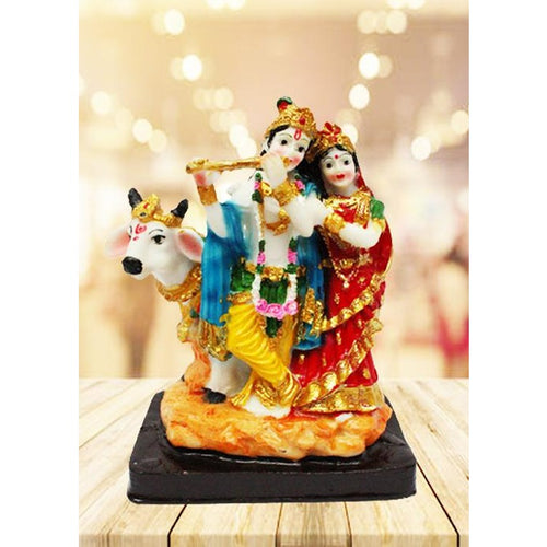 Lord Radha Krishna Idol Statue, 16 cm (CS-2357302)