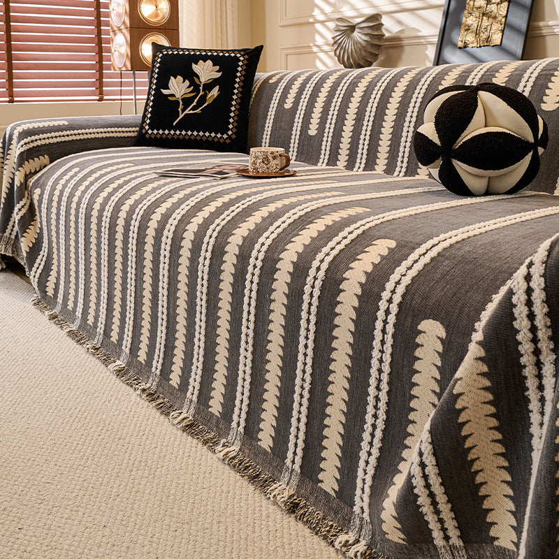 Grey Elegance Chenille Sofa Cover : [EM-SC-47]