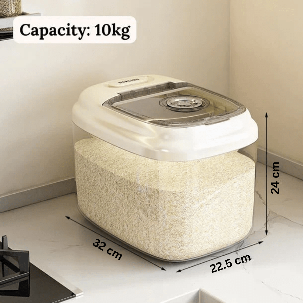 Multipurpose Rice Food Storage Container with Airtight Sealing Lid
