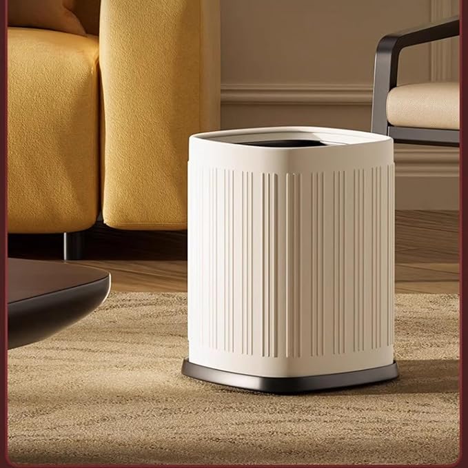 Modern Square Open-Top Trash Can(10L)