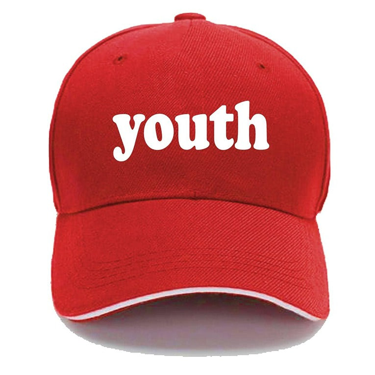 Plain Youth Unisex Cap – Red (KK-2263765)