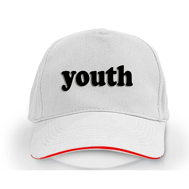 Plain Youth Unisex Cap – White (KK-2263766)