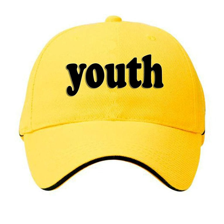 Plain Youth Unisex Cap – Yellow (KK-2263767)