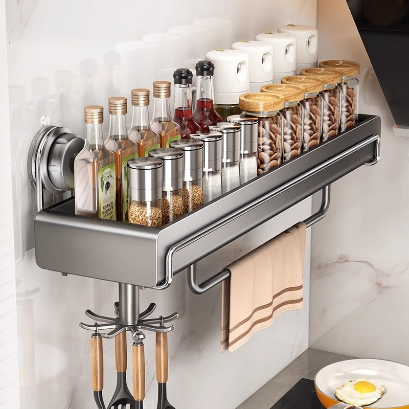 Wall-Mounted Stainless Steel Kitchen Storage Organizer