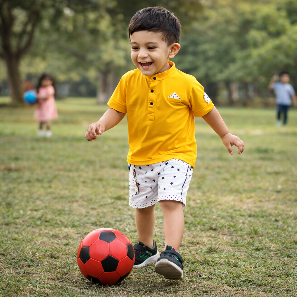 Star Print Boys Casual Co-Ord Set