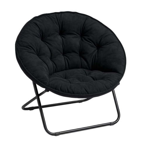 Cushion Recliner Chair with Comfortable Soft Seat & Foldable Frame, Portable Lounge Chair for Indoor & Outdoor Use in Living Room, Bedroom, Balcony, Office, Patio, Garden, Camping & Travel