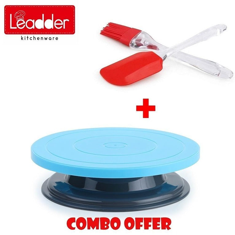 Plastic Cake Turntable And Spatula Set Combo (CLS-2389938)