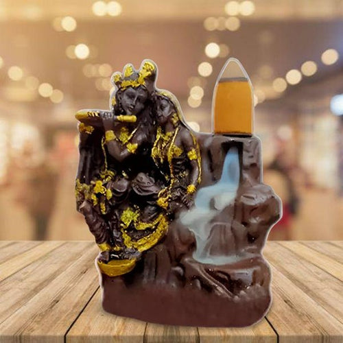 PolyResin Radha Krishna Statue Smoke Fountain (CS2357781)