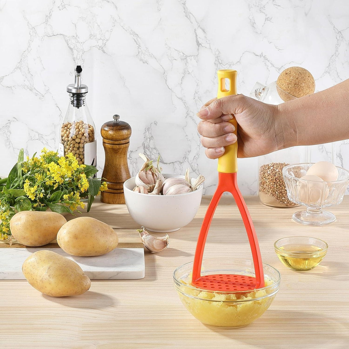 Heavy Duty Plastic Potato Masher – Medium Size