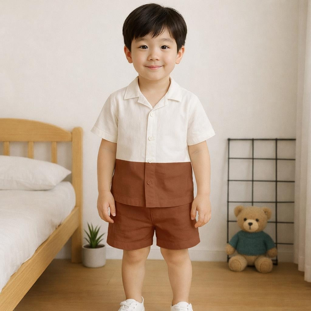 Little Explorer Cream & Rust Co-ord Set