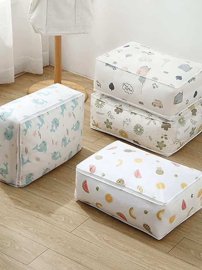 Pack of 3 Quilt & Blanket Storage Organizer Bags