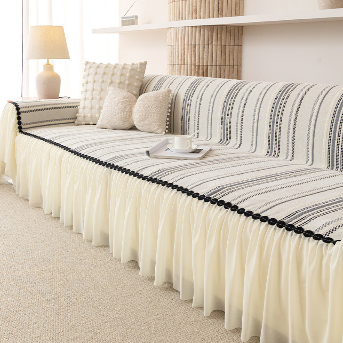 Elegance Chenille Grey Sofa Cover : [EM-SC-42]