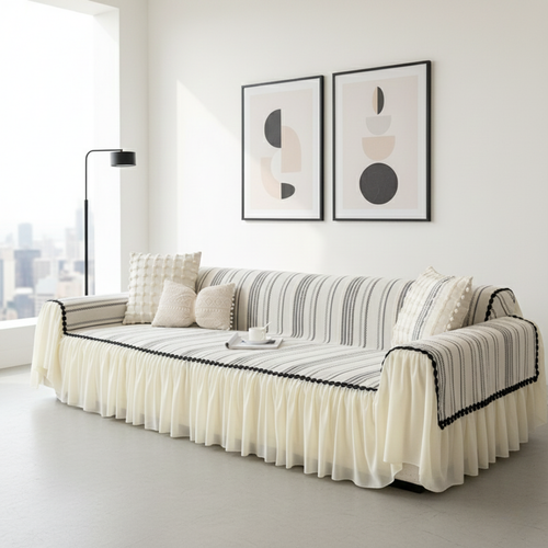 Elegance Chenille Grey Sofa Cover : [EM-SC-42]