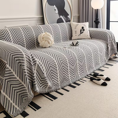 Elegance Chenille Grey Sofa Cover : [EM-SC-41]
