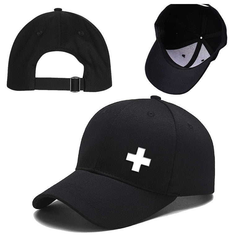 Classic Plain Printed Unisex Cap – Black (KK-2263556)