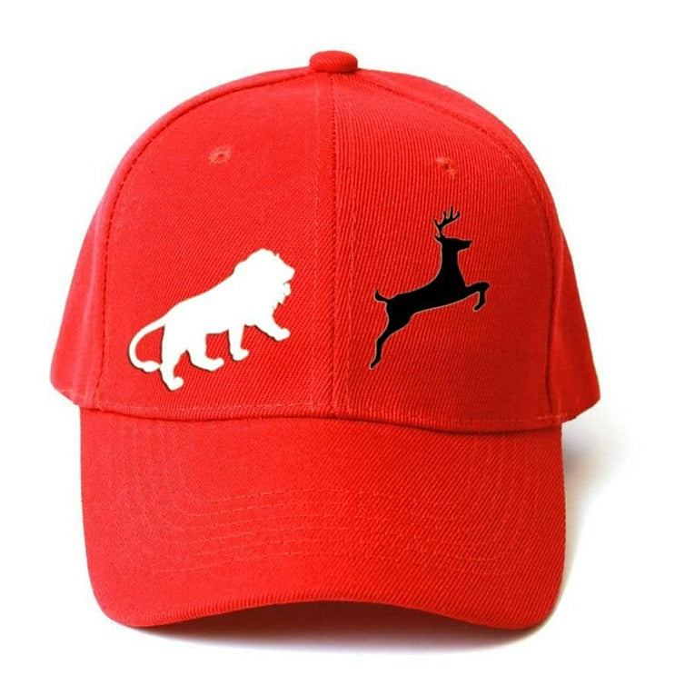 Classy Printed Cotton Cap – Red (KK-2215811)