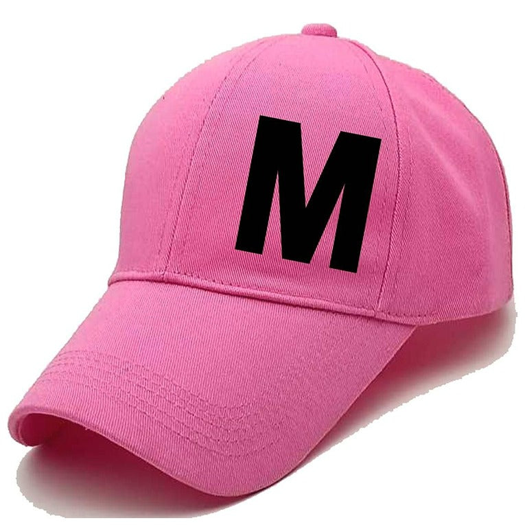 Unisex Plain M Printed Cotton Cap – Pink (KK-2215770)