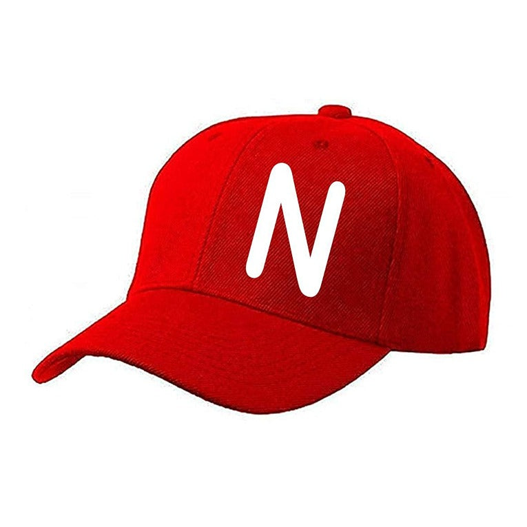 Unisex Plain N Printed Cotton Cap – Red (KK-2217166)