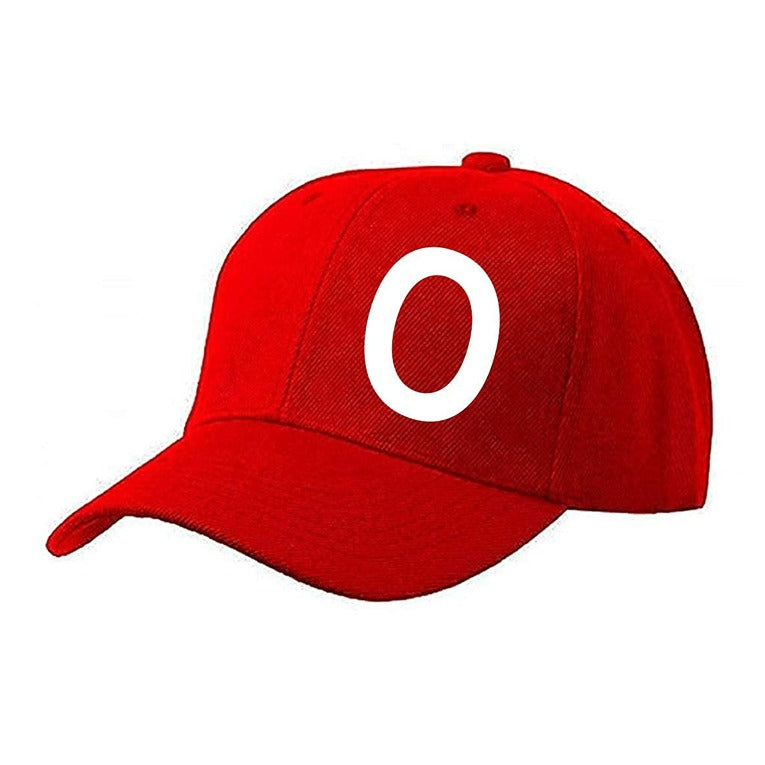 Unisex Plain O Printed Cotton Cap – Red (KK-2217168)