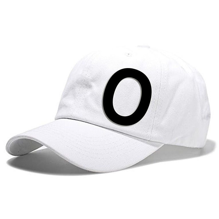 Unisex Plain O Printed Cotton Cap – White (KK-2217196)