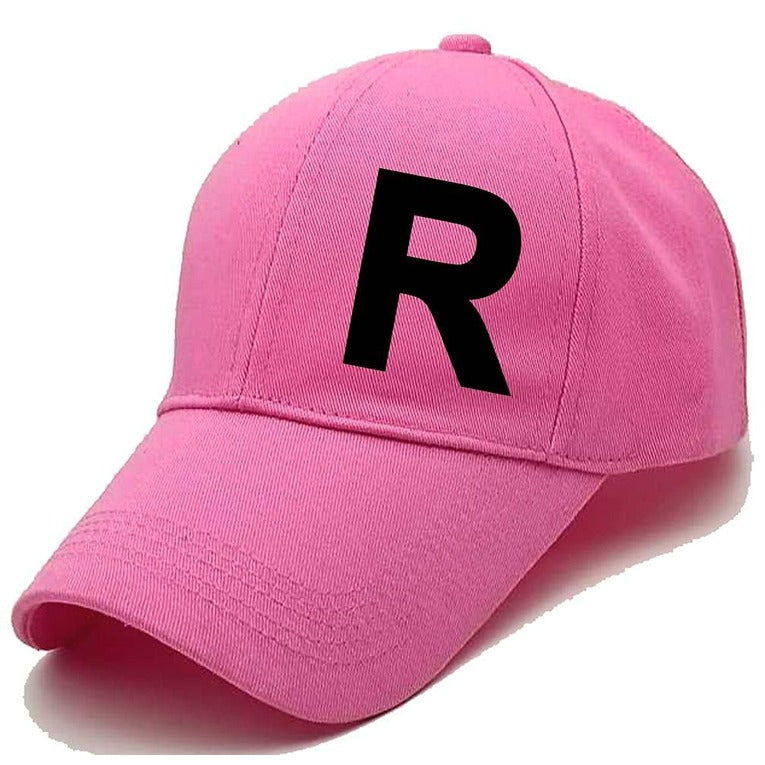 Unisex Plain R Printed Cotton Cap – Pink (KK-2215781)