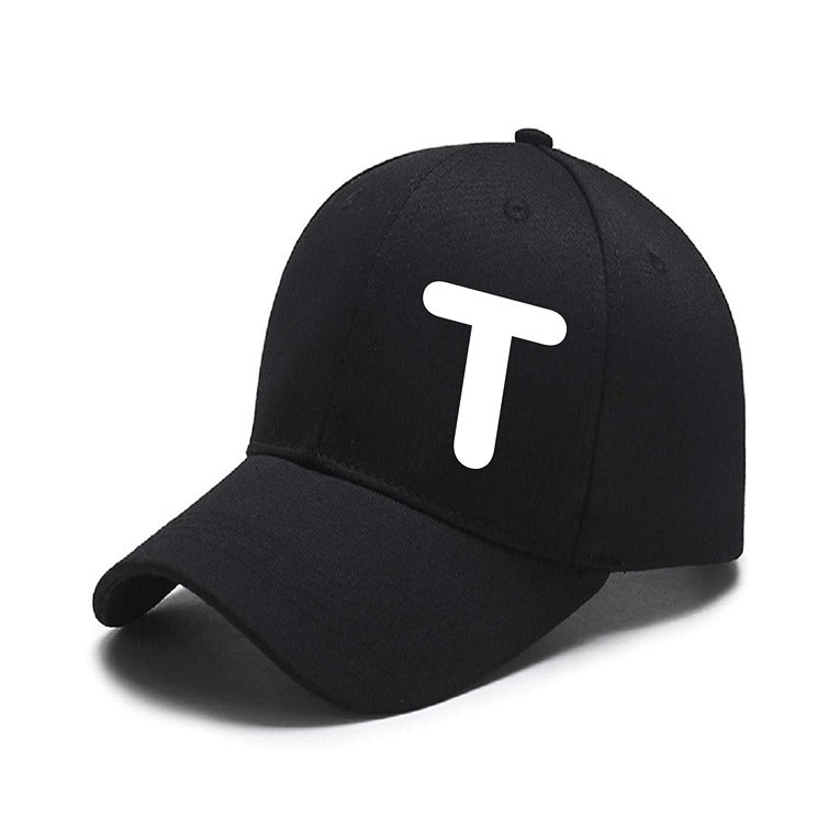 Unisex Plain T Printed Cotton Cap – Black (KK-2215737)