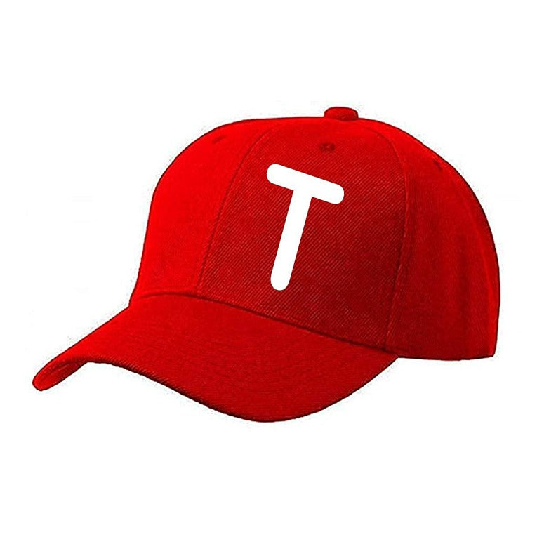 Unisex Plain T Printed Cotton Cap – Red (KK-2217171)