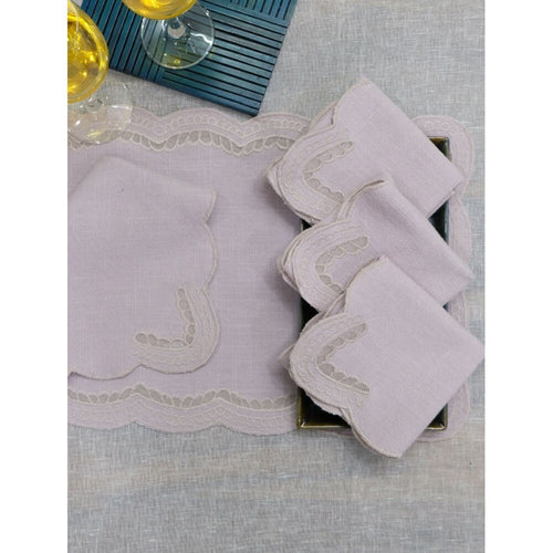 Cotton Table Napkins — Baby Pink (Set of 6)
